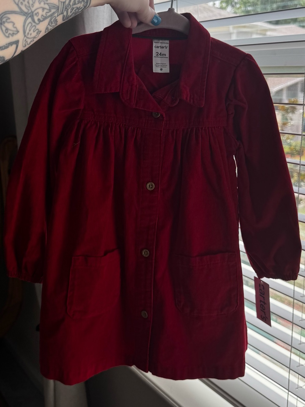 Carter's Burgundy Corduroy Toddler Jacket